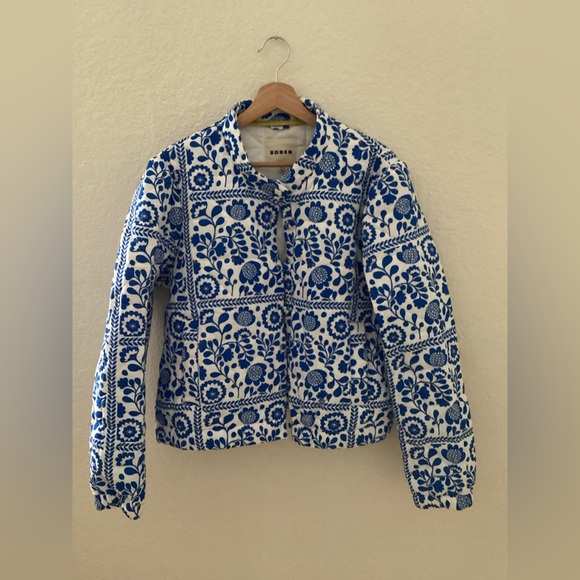 NWOT Boden Highbury Quilted Jacket Vine Tile - Picture 4 of 8